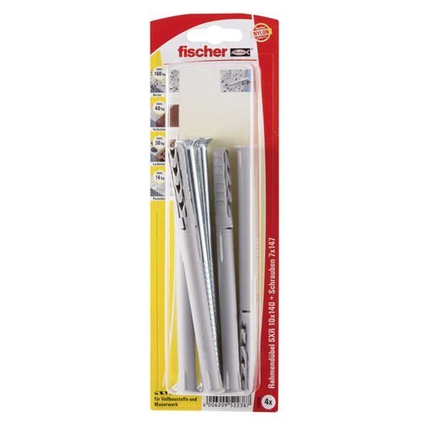 ΣΤΗΡΙΓΜΑ ΠΛΑΙΣΙΟΥ ΜΕ ΒΙΔΑ SXR 10Χ140mm 4TEM. FISCHER