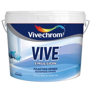 ΠΛΑΣΤΙΚΟ ΧΡΩΜΑ VIVE EMULSION ΒΑΣΗ Ρ 9lt VIVECHROM