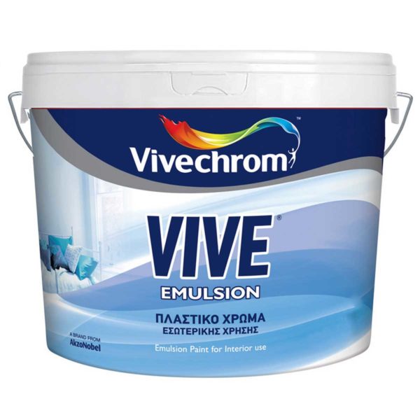 ΠΛΑΣΤΙΚΟ ΧΡΩΜΑ VIVE EMULSION ΒΑΣΗ Ρ 9lt VIVECHROM