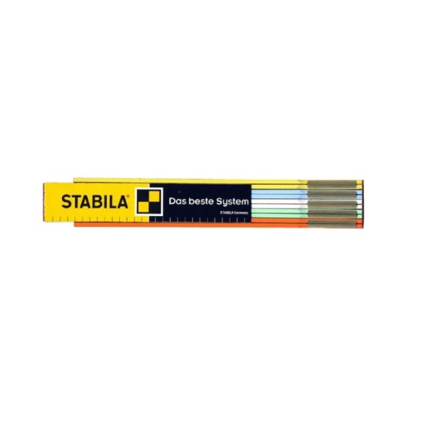 ΜΕΤΡΟ ΞΥΛΙΝΟ ΠΟΛΥΧΡΟΜΟ 2m STABILA
