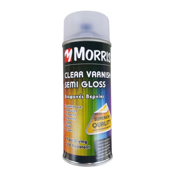 ΣΠΡΕΥ ΒΕΡΝΙΚΙ ΔΙΑΦΑΝΟ ΗΜΙ-ΓΥΑΛΙΣΤΕΡΟ 400ML MORRIS