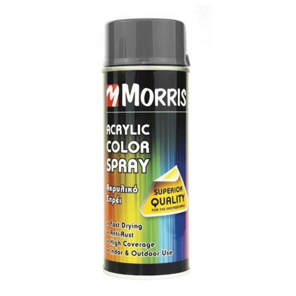 ΣΠΡΕΥ ΓΥΑΛΙΣΤΕΡΟ ΓΚΡΙ RAL 7011 400ML MORRIS