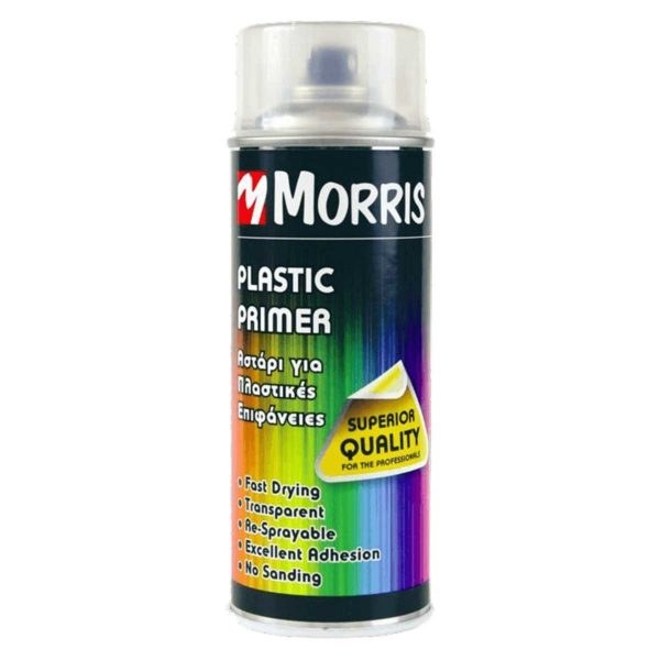 ΣΠΡΕΥ ΑΣΤΑΡΙ ΠΛΑΣΤΙΚΩΝ ΔΙΑΦΑΝΟ 400ml MORRIS