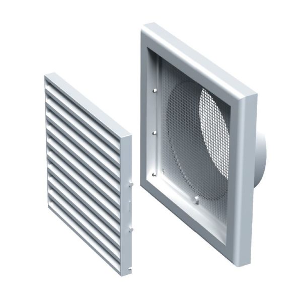 ΚΑΠΑΚΙ ΕΞΑΕΡΙΣΜΟΥ ΜΕ ΣΙΤΑ Φ150mm 187Χ187mm ΛΕΥΚΟ VENTS