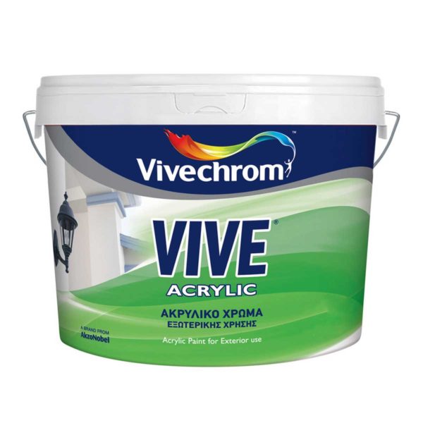 ΑΚΡΥΛΙΚΟ ΧΡΩΜΑ ΛΕΥΚΟ VIVE PROFESSIONAL 9lt VIVECHROM