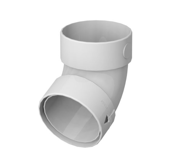 ΓΩΝΙΑ ΥΔΡΟΡΡΟΗΣ ΠΛΑΣΤΙΚΗ ΛΕΥΚΗ 67 120x85mm GIZA
